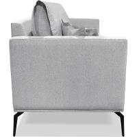 Kit 2 Poltronas Sala De Estar Liv Pes Aço Linho Grigio Ezz Grigio - 2