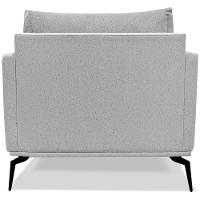 Kit 2 Poltronas Sala De Estar Liv Pes Aço Linho Grigio Ezz Grigio - 5