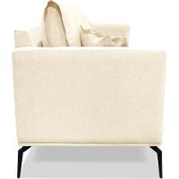 Kit 2 Poltronas Sala De Estar Liv Pes Aço Linho Perola Ezz Perola - 2