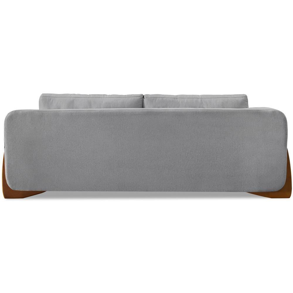 Sofa Jolie 3 Lugares 200cm Pes Boomerang Linho 213 Cinza Ezz Cinza - 5
