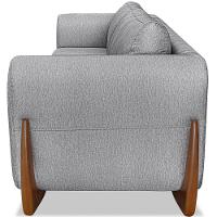 Sofa Jolie 3 Lugares 200cm Pes Boomerang Linho 213 Cinza Ezz Cinza - 2