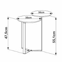 Kit Mesa Centro E Lateral Chanfrada Pes Metal Preto Hanover Artesano Hanover Preto - 3