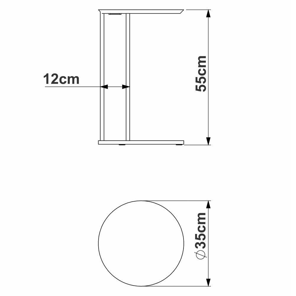 Kit Mesa De Centro E Lateral Chanfrada Pes Madeira Nero Preto Artesano Nero Preto - 3