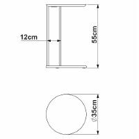 Kit Mesa De Centro E Lateral Chanfrada Pes Madeira Hanover Artesano Hanover - 3