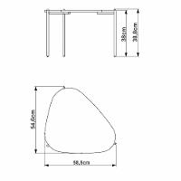Kit Mesa De Centro E Lateral Organica Pes Metal Preto Nero Artesano Nero Preto