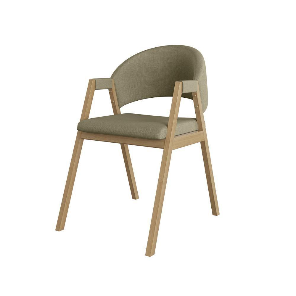 Cadeira Mesa De Jantar Reforçada Moderna Suellen Linho Bege - 1