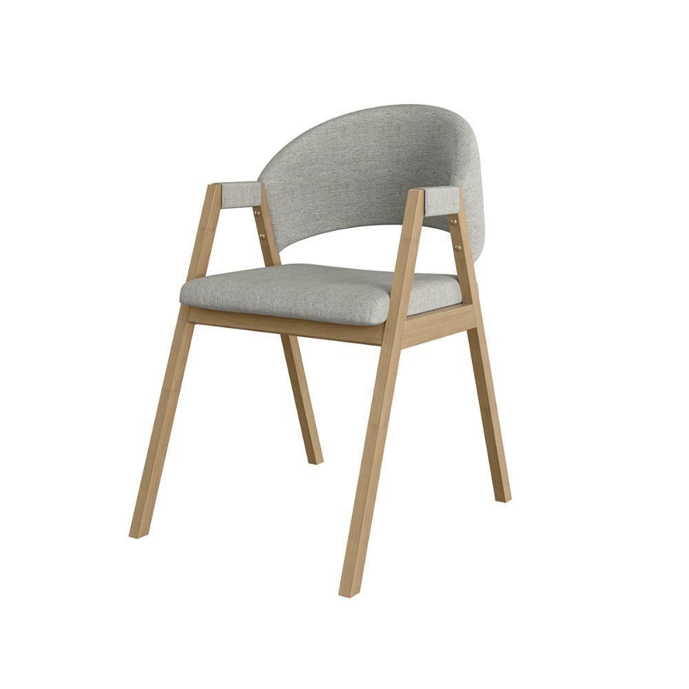 Cadeira Mesa De Jantar Reforçada Moderna Suellen Linho Claro - 1