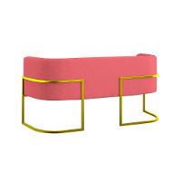 Kit 2 Poltronas Sofá 2 Lugares Para Recepção Balaqui Rosa - 2