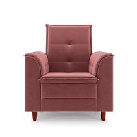 Poltrona De Amamentação Quarto De Bebê Gracy Com Puff Pés Palito Veludo Rosa G85 - Gran Belo - 6