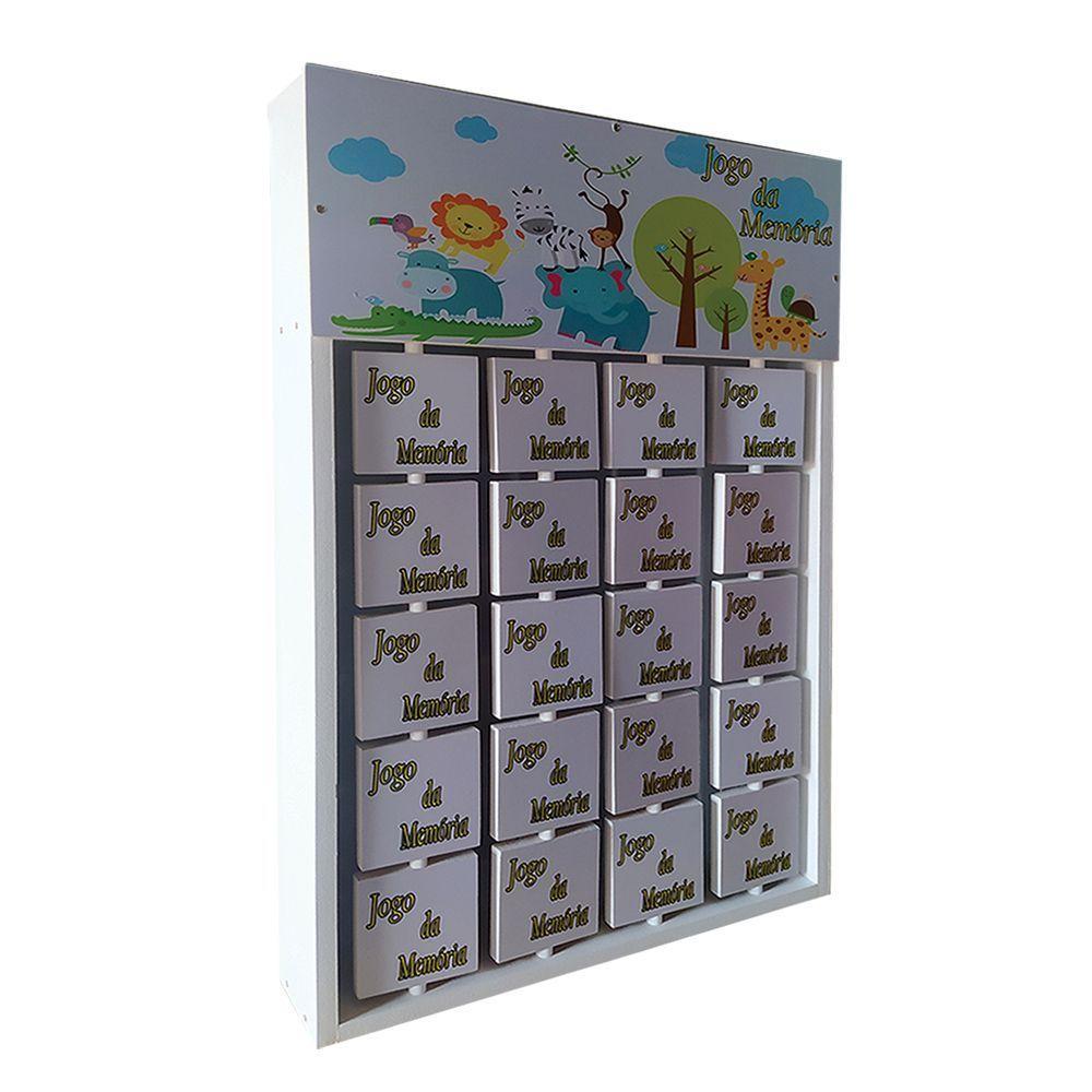 Jogo Da Memória Em Mdf Fixação Na Parede Animais L12 - Criança Feliz - 5