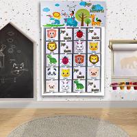 Jogo Da Memória Em Mdf Fixação Na Parede Animais L12 - Criança Feliz - 1