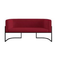 Kit 2 Poltronas Sofá 2 Lugares Para Recepção Balaqui Marsala - 8