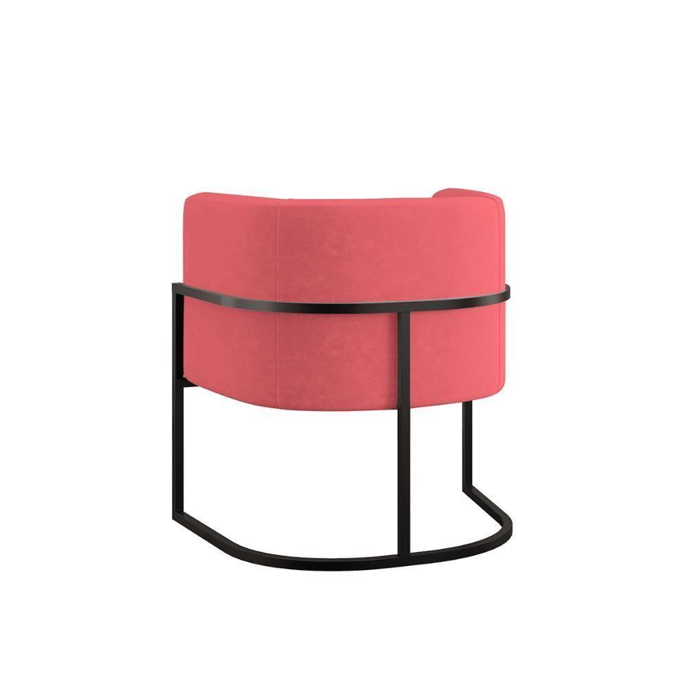 Kit2 Poltronas Sofá 2 Lugares Para Recepção Balaqui Rosa - 4