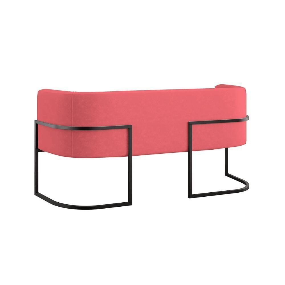 Kit2 Poltronas Sofá 2 Lugares Para Recepção Balaqui Rosa - 5