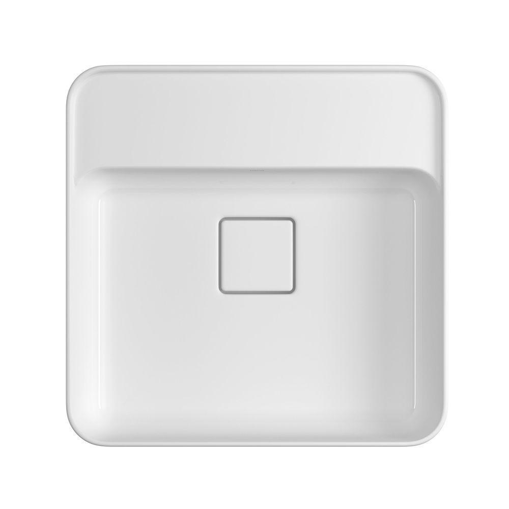 Cuba De Semiencaixe Deca Slim 40x40 L.61040.m.17 Quadrada Com Mesa Branca - 2