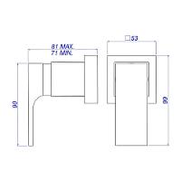 Acabamento Para Registro De Pressão Deca Unic 4916.bl90.pq.mt 1-2" E 3-4" Black Matte - 9