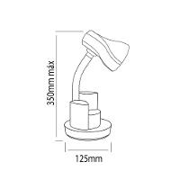 Luminária De Mesa Startec Spiralle Com Porta Lápis E27 Bivolt Vermelha - 6