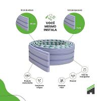 Painel Ripado Laminado De Eva Autocolante Rpdol 10cm Linha Play Azul 10 Metros Rpdol 04 - 4