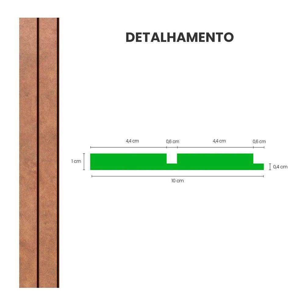 Painel Ripado Laminado De Eva Autocolante Rpdod 10cm Linha Urban Plus Bronze 10 Metros Rpdod 08 - 3