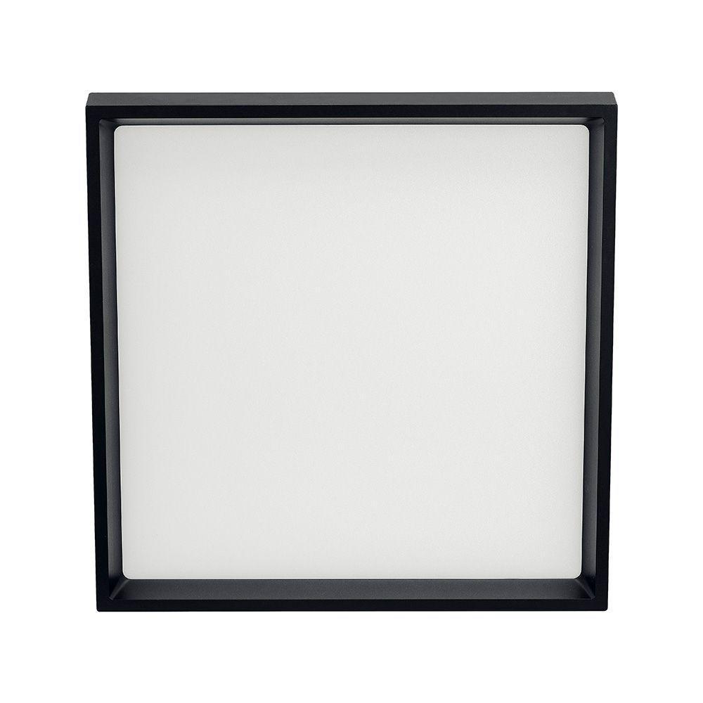 Painel De Led Stella Quadrado Deep De Sobrepor Recuado 28w Bivolt Preto 4000k Luz Neutra - 1