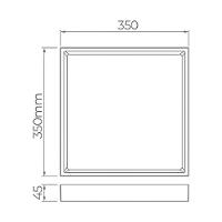 Painel De Led Stella Quadrado Deep De Sobrepor Recuado 28w Bivolt Preto 4000k Luz Neutra - 2
