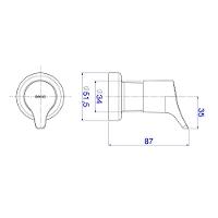 Acabamento Para Registro Deca Gama 4900.c13.pq 1-2", 3-4" E 1" Cromado Cromado 4900.c13.pq - 3