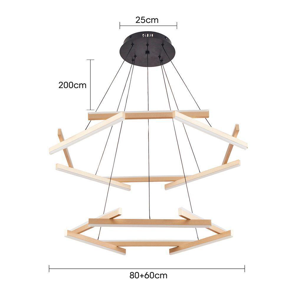 Lustre Pendente Nordecor Wida 2786 Preto - Ouro Champagne Led Bivolt Preto - Ouro Champagne 2786 - 2