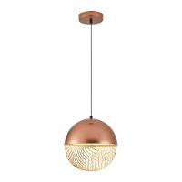 Lustre Pendente Nordecor Rezi 2933 25cm Cobre - Dourado Brilho Led Bivolt - 5