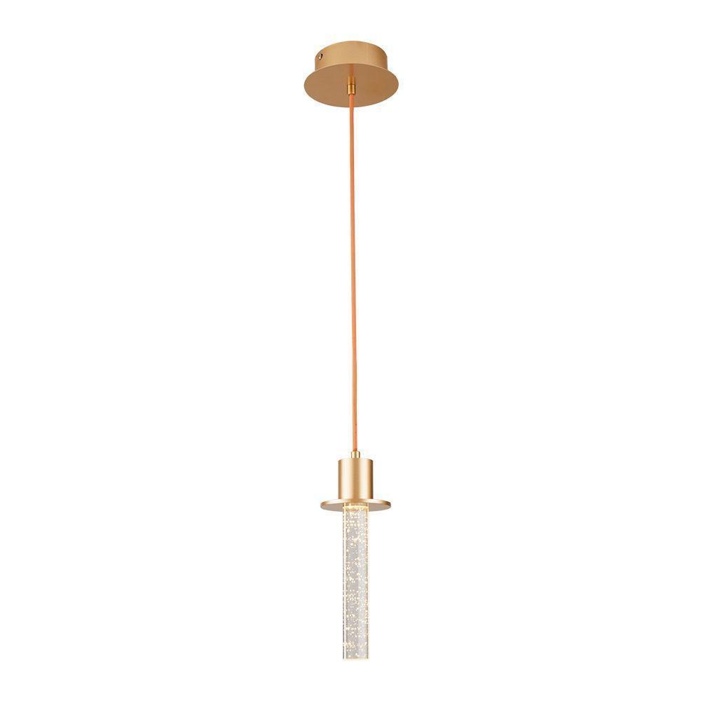Lustre Pendente Nordecor Kalu 2766 Dourado Fosco Led Bivolt Dourado Fosco 2766 - 3