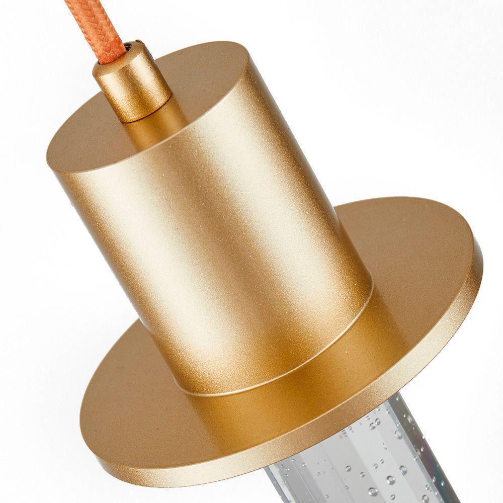 Lustre Pendente Nordecor Kalu 2766 Dourado Fosco Led Bivolt Dourado Fosco 2766 - 5