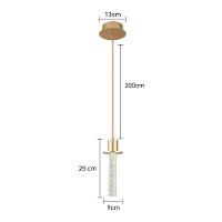 Lustre Pendente Nordecor Kalu 2766 Dourado Fosco Led Bivolt Dourado Fosco 2766 - 2