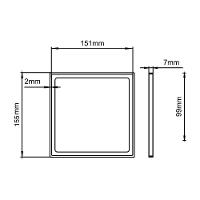 Porta Grelha Linear Elleve Quadrado 4188 15x15 Black Matte - 2