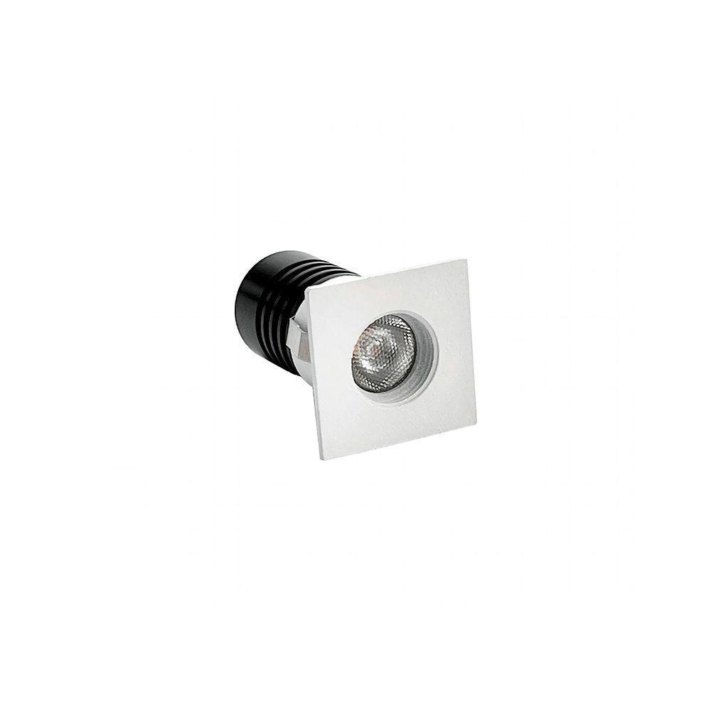 Spot De Embutir Nordecor Auko Mini Quadrado Led Alto Irc 90 1w Bivolt Branco 3000k Luz Amarela 6530 - 1