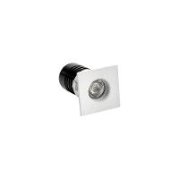 Spot De Embutir Nordecor Auko Mini Quadrado Led Alto Irc 90 1w Bivolt Branco 3000k Luz Amarela 6530 - 1