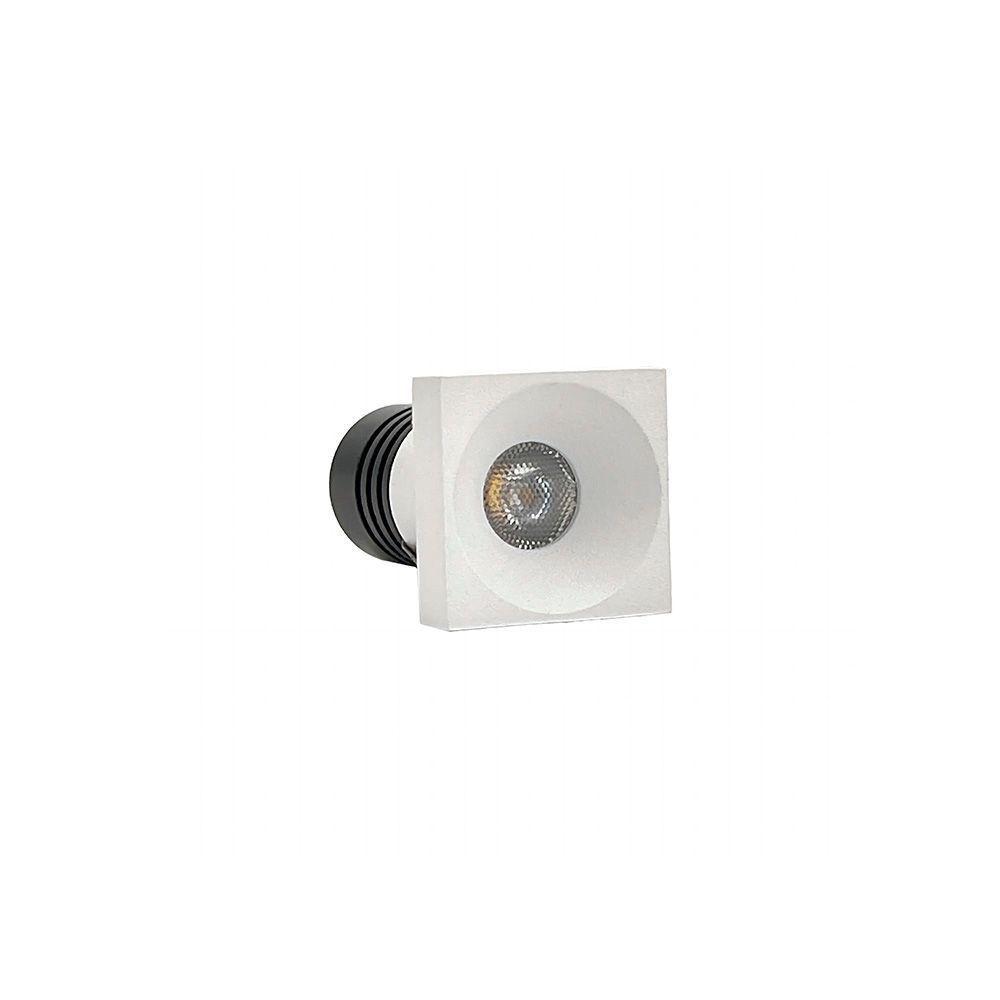 Spot De Embutir Nordecor Auko Lai Mini Quadrado Led Alto Irc 90 1w Bivolt Branco 3000k Luz Amarela 6538 - 1