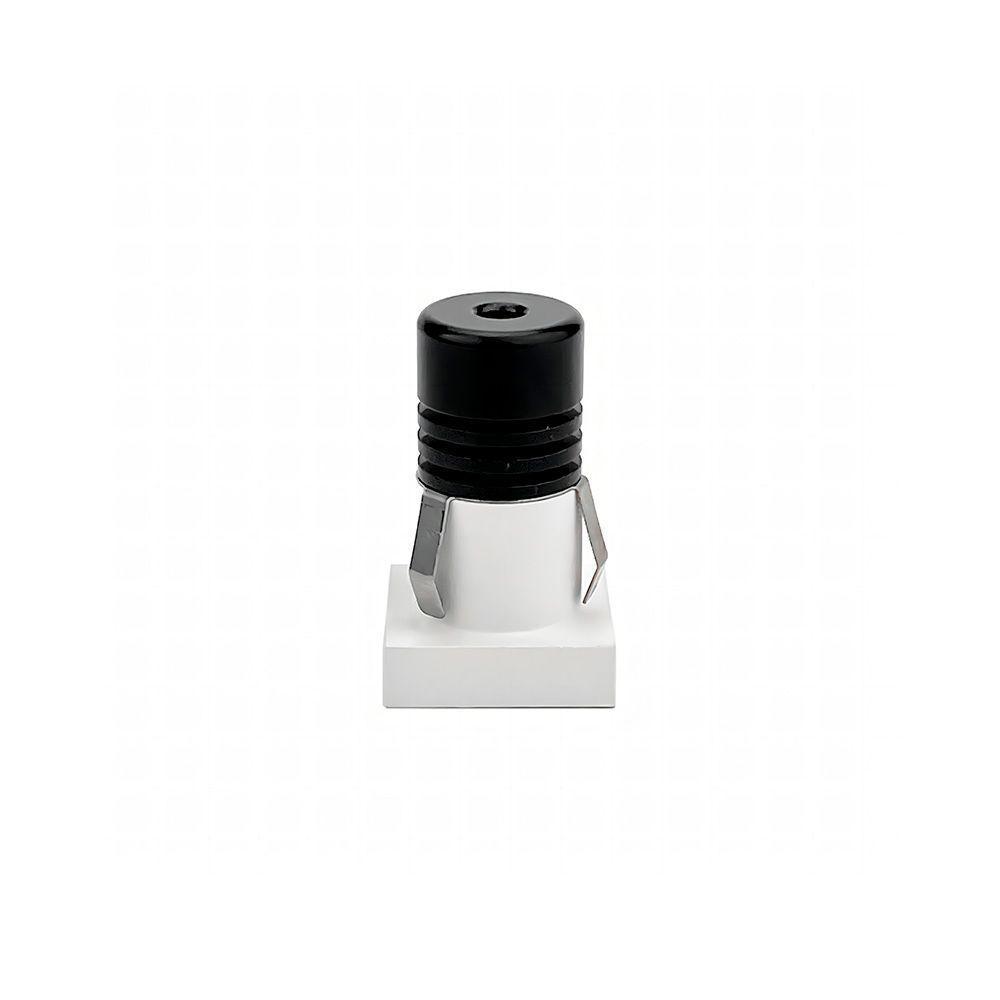 Spot De Embutir Nordecor Auko Lai Mini Quadrado Led Alto Irc 90 1w Bivolt Branco 3000k Luz Amarela 6538 - 3
