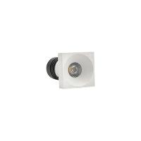 Spot De Embutir Nordecor Auko Lai Mini Quadrado Led Alto Irc 90 1w Bivolt Branco 3000k Luz Amarela 6538 - 1