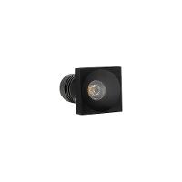 Spot De Embutir Nordecor Auko Lai Mini Quadrado Led Alto Irc 90 1w Bivolt Preto 3000k Luz Amarela 6539 - 1