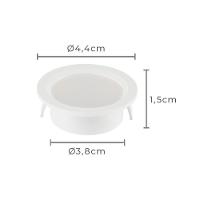 Kit 2 Spots De Embutir Para Móvel Nordecor Alua Redondo Led 2w Bivolt Branco 4000k Luz Neutra 6575 - 3