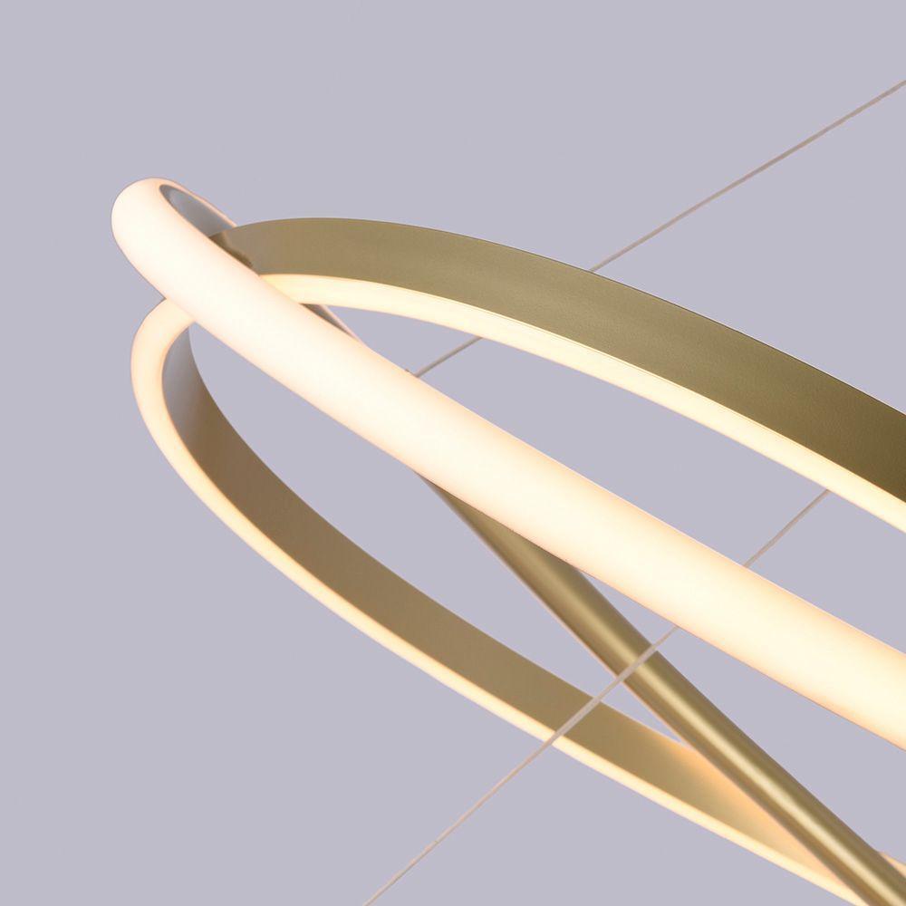 Lustre Pendente Nordecor Euni Odi 2878 Dourado Fosco Led Bivolt - 4