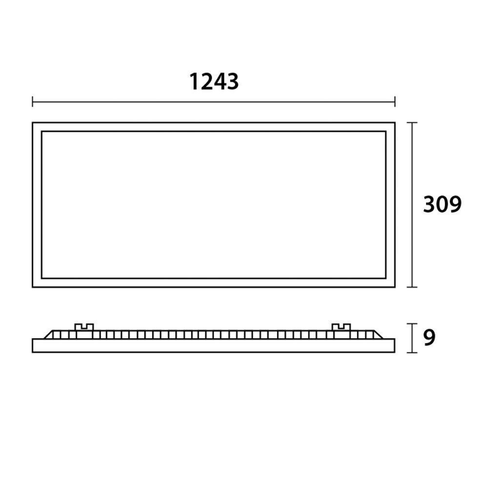 Painel De Led Blumenau Retangular De Embutir 40w Bivolt 6500k Luz Branca - 3