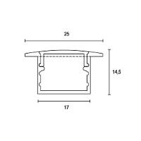 Perfil De Embutir Para Fita Led Blumenau Line Easy 25mm Com 2 Metros Preto Fosco - 2
