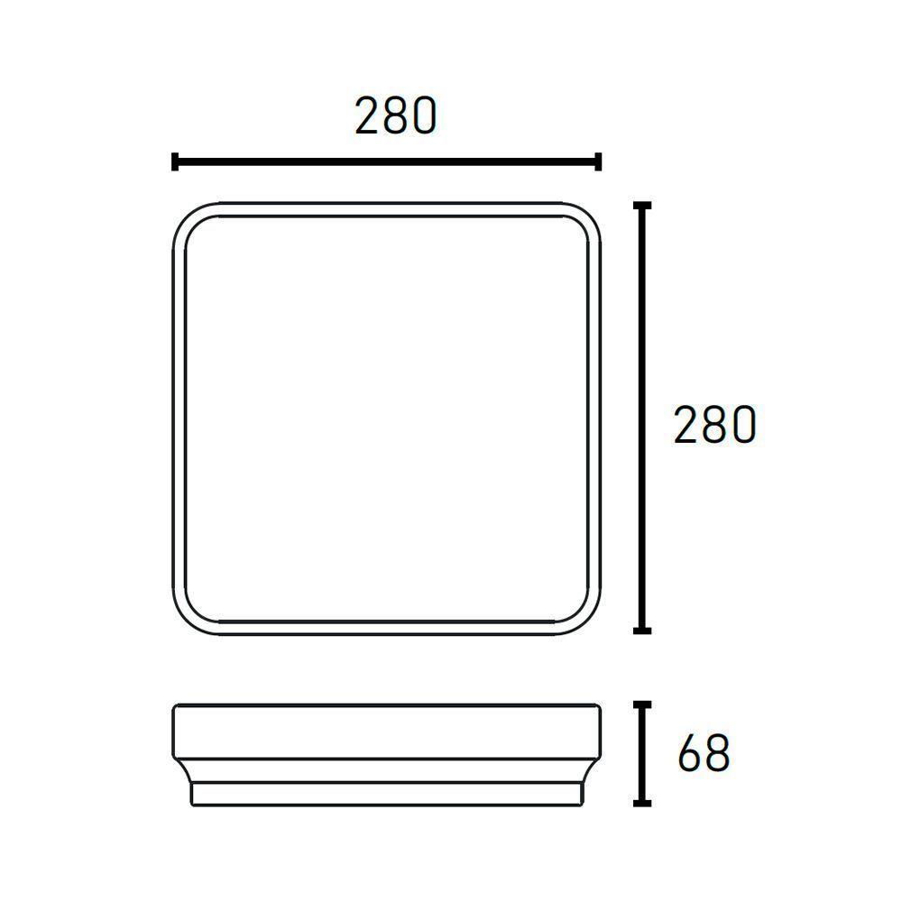 Plafon Led Blumenau Round De Sobrepor 24w Bivolt Preto - 2