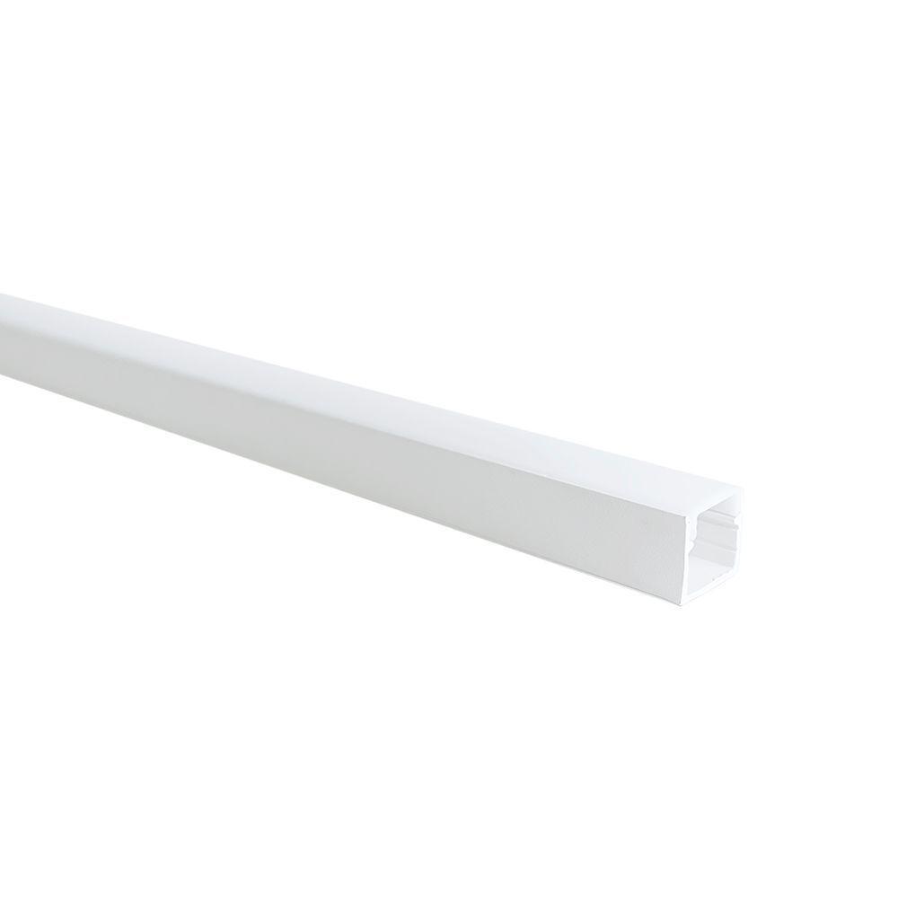 Perfil De Sobrepor Para Fita Led Blumenau Line Easy 17mm Com 3 Metros Branco Fosco - 1