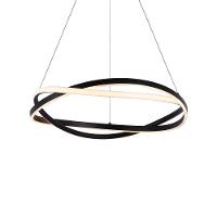 Lustre Pendente Nordecor Euni Odi 2873 60cm Preto Led Bivolt - 1