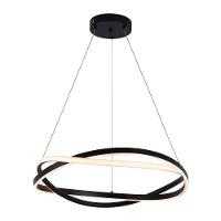 Lustre Pendente Nordecor Euni Odi 2873 60cm Preto Led Bivolt - 3