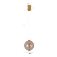 Lustre Pendente Nordecor Janni 2886 Dourado Fosco Led Bivolt - 2