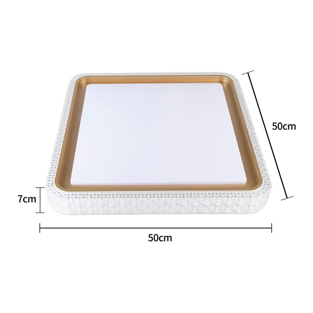 Plafon Nordecor Kenle 2668 Quadrado Led Bivolt Dourado Fosco Dourado Fosco 2668 - 2