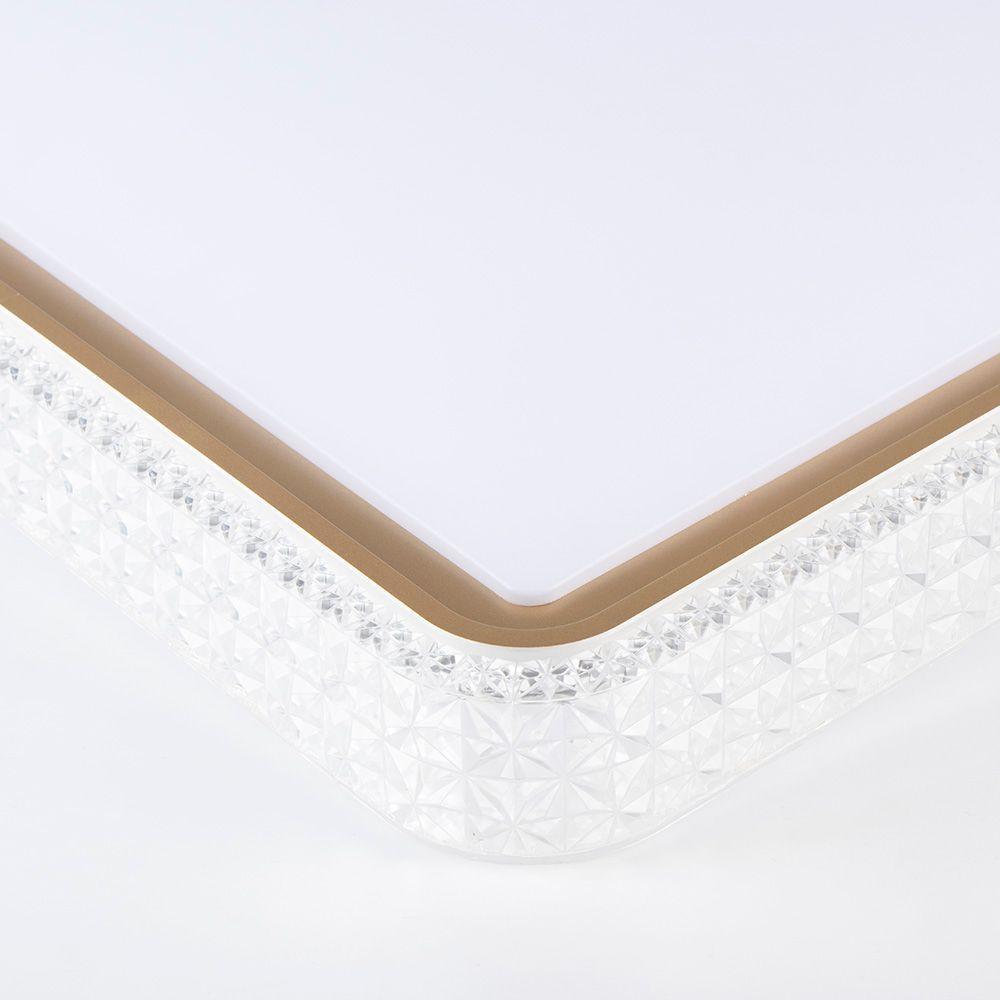 Plafon Nordecor Kenle 2668 Quadrado Led Bivolt Dourado Fosco Dourado Fosco 2668 - 4