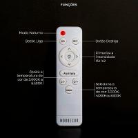 Plafon Nordecor Kenle 2668 Quadrado Led Bivolt Dourado Fosco Dourado Fosco 2668 - 3